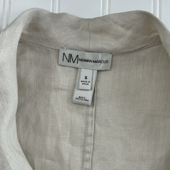 Neiman Marcus Linen Wrap Jacket (Women’s Size S) Lightweight Double Collar - Picture 6 of 6